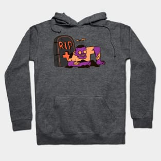 zombie in graveyard coming out scary design Hoodie